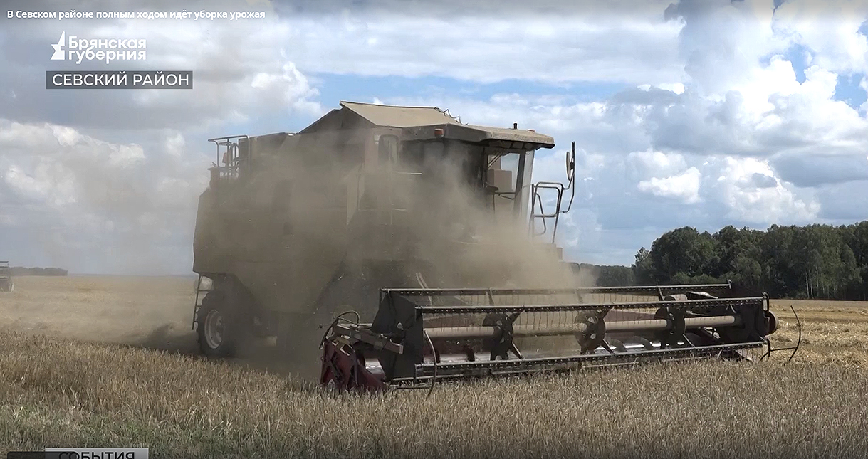 В Севском районе Брянщины продолжается уборочная страда