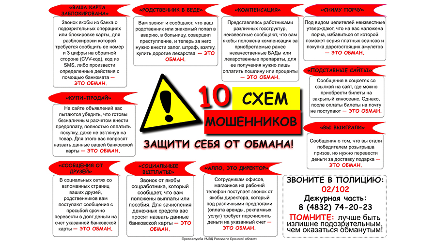 Брянская полиция предупреждает: на минувшей неделе жертвами телефонных и сетевых мошенников стали 28 человек