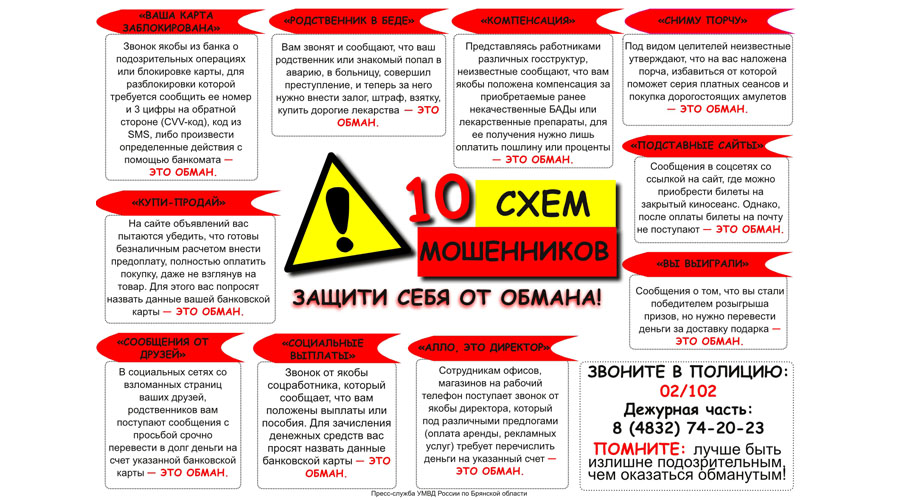 Брянская полиция предупреждает: на минувшей неделе жертвами телефонных и сетевых мошенников стали 34 человека