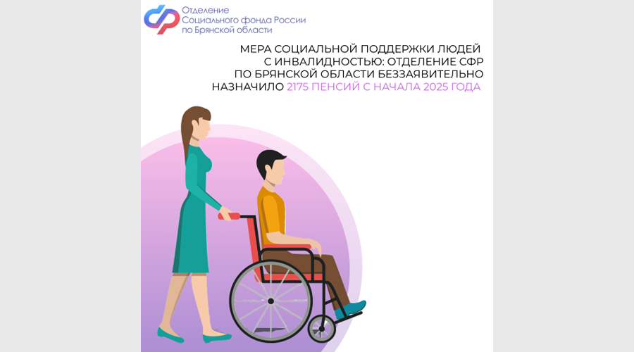 Отделение СФР по Брянской области беззаявительно назначило 2175 пенсий с начала 2025 года