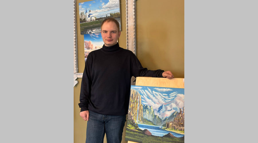 В Алешинке Навлинского района открылась выставка художника Константина Стручкова