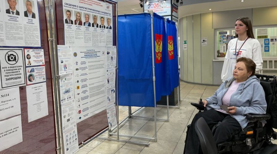 Брянские волонтеры помогают на выборах людям с инвалидностью